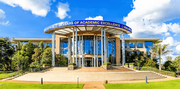 USIU-Africa main campus entrance celebrating 50 Years of Academic Excellence, Nairobi, Kenya